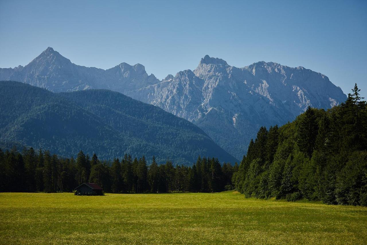 Ferienwohnung Zum Hirschgarten Krün Exterior foto